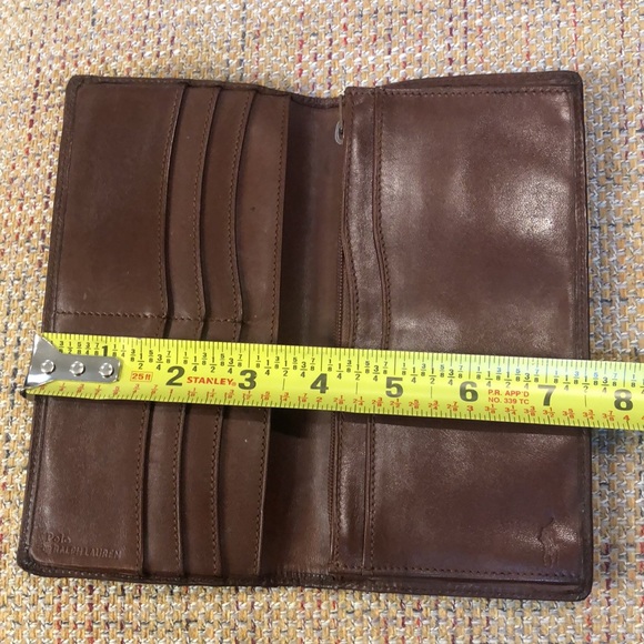 RALPH LAUREN Blue Green Black Watch Plaid Long Bifold Wallet Coin Section VTG - Picture 15 of 16